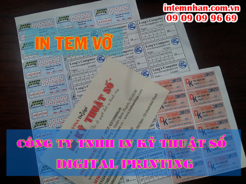 In tem vỡ bảo hành tại TPHCM thực hiện bởi Công ty TNHH In Kỹ Thuật Số - Digital Printing