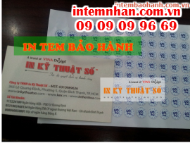 Nhận thiết kế và in ấn tem bảo hành điện thoại giá rẻ tại HCM