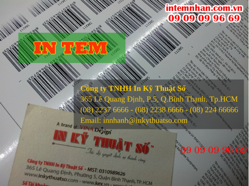 In tem nhãn decal giấy tại Công ty TNHH In Kỹ Thuật Số - Digital Printing